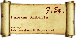 Fazekas Szibilla névjegykártya